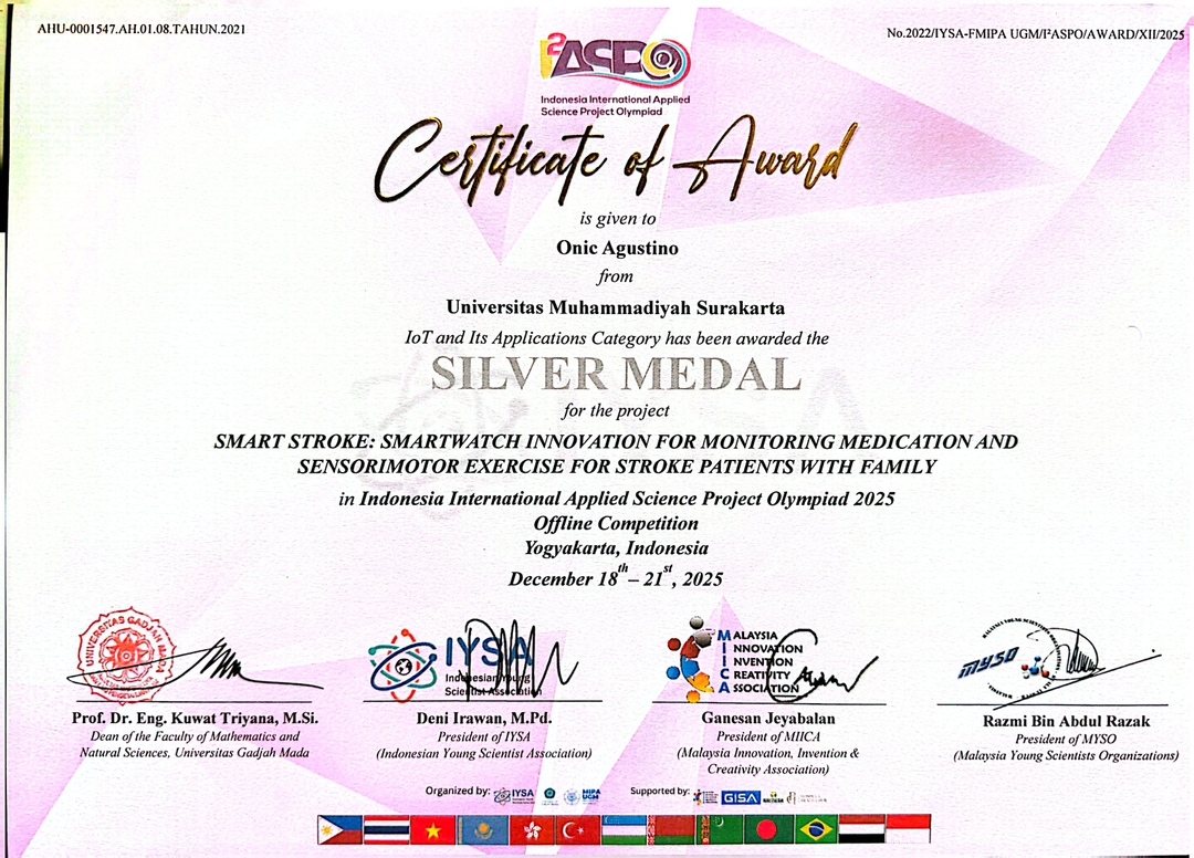 Silver Medal – Indonesia International Applied Science Project Olympiad 2025